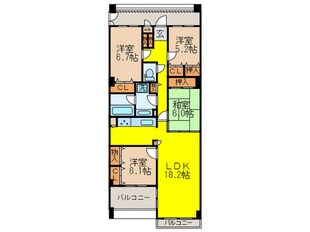 ﾌｧﾐｰﾙﾊｲﾂ緑地公園(910)の物件間取画像